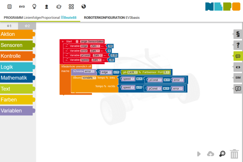 Open Roberta Ein Projekt der RobertaInitiative des Fraunhofer IAIS